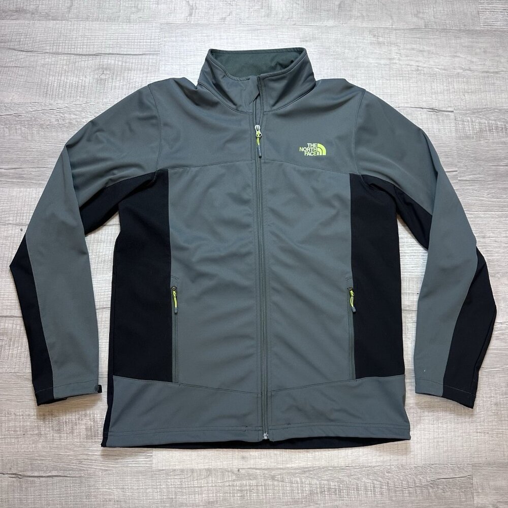 The North Face Cipher Hybrid Green Windstopper Full Zip Jacket Mens Size Large